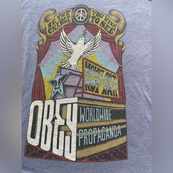 Obey Women's Purple Graphic Tank Top - Picture 2 of 3